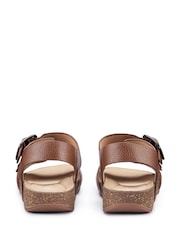 Hotter Dark Brown Wide Fit Tourist II Buckle Sandals - Image 4 of 4