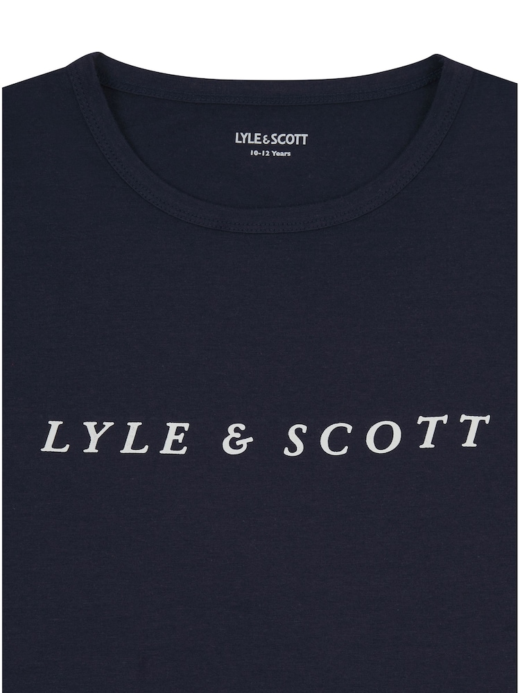 Lyle & Scott Blue Boys Ezekial Gifting Sleepwear Set - Image 3 of 5