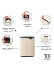 Brabantia Soft Beige Bo Waste Bin 7L - Image 2 of 6