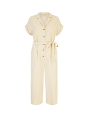 Yumi Natural Viscose Button Up Jumpsuit - Image 5 of 5