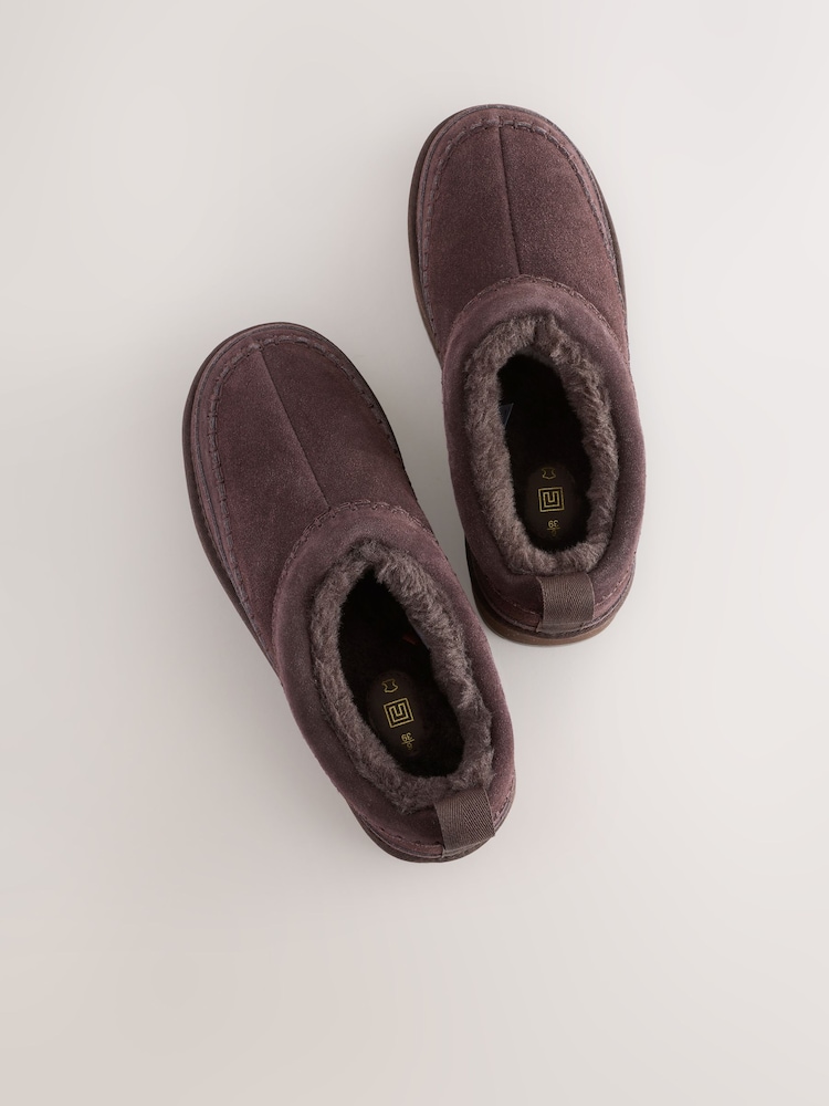 Schokoladenbraun - Forever Comfort® Leather Cosy Borg Lined Slip-On Shoes - Bild 9 von 9 Schokoladenbraun - Forever Comfort® Leather Cosy Borg Lined Slip-On Shoes - Bild 9 von 9