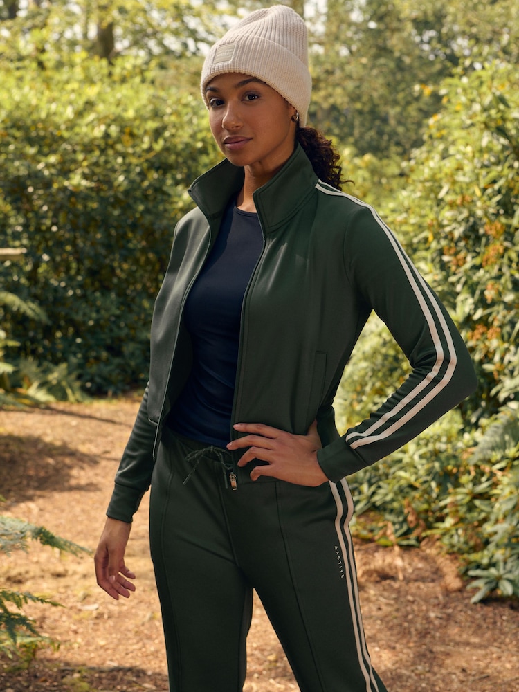 Khaki Green Active Tracksuit Jacket - Image 1 of 10