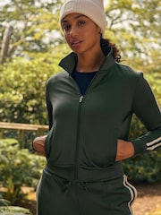 Khaki Green Active Tracksuit Jacket - Image 3 of 10