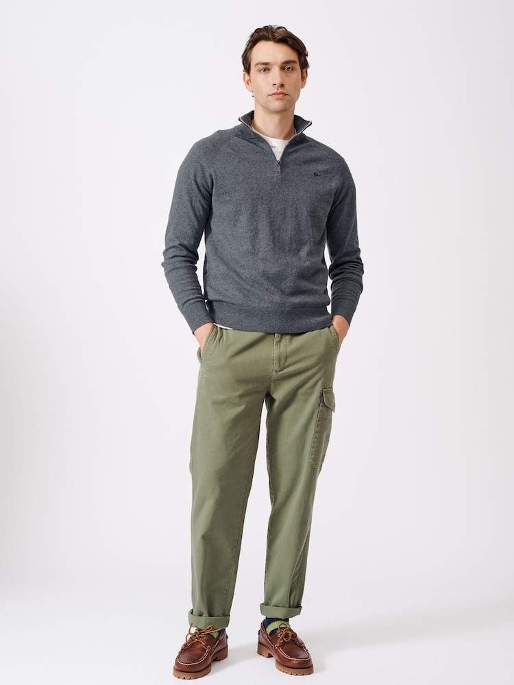 Aubin Bonby Quarter Zip Cotton Jumper - Image 3 of 10