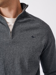 Aubin Bonby Quarter Zip Cotton Jumper - Image 5 of 10