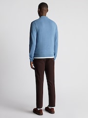 Remus Uomo Blue Long Sleeve 100% Cotton Jumper - Image 2 of 6
