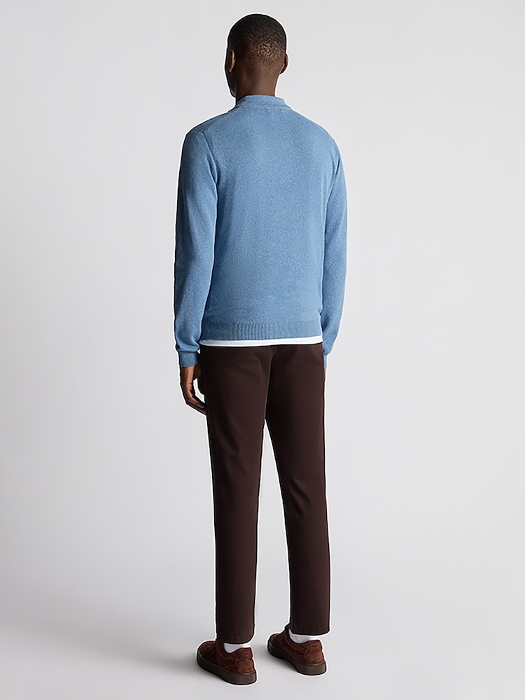 Remus Uomo Blue Long Sleeve 100% Cotton Jumper - Image 2 of 6 Remus Uomo Blue Long Sleeve 100% Cotton Jumper - Image 2 of 6