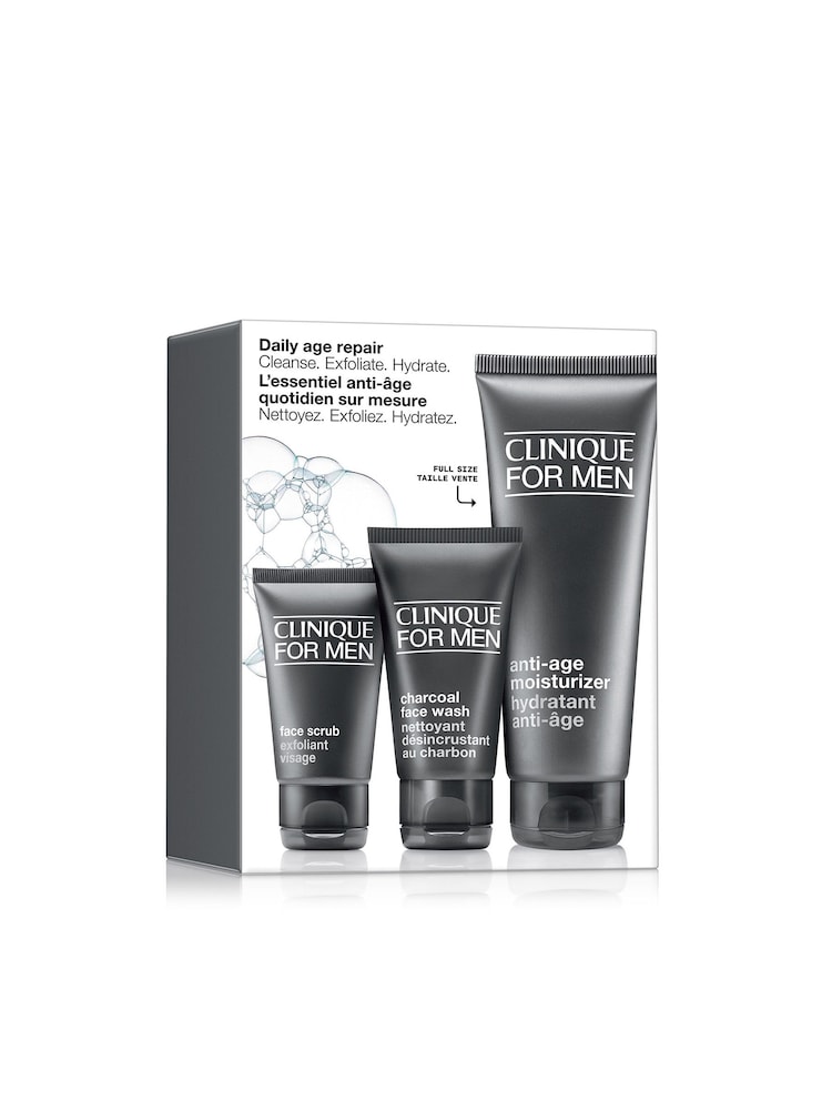 Clinique For Men Daily Age Repair: Skincare Gift Set (worth £51) - Image 2 of 3
