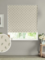 Sophie Allport Neutral Green Olive Made to Measure 100% Cotton Roman Blinds - Image 1 of 6