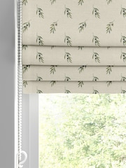 Sophie Allport Neutral Green Olive Made to Measure 100% Cotton Roman Blinds - Image 2 of 6