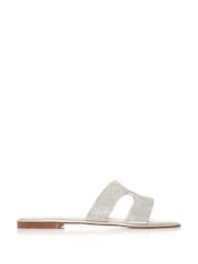 Moda in Pelle Ormay H-Strap Embellished Sliders - Image 1 of 5