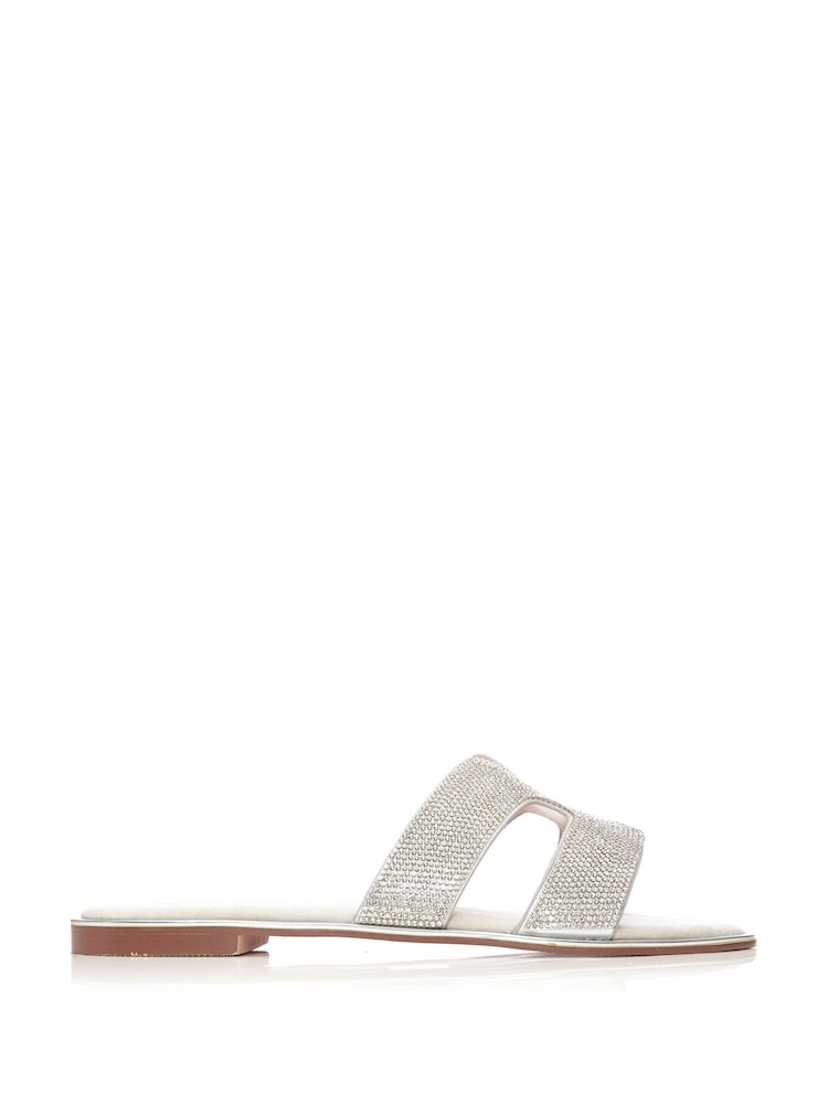 Moda in Pelle Ormay H-Strap Embellished Sliders - Image 1 of 5