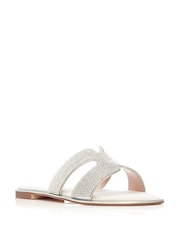 Moda in Pelle Ormay H-Strap Embellished Sliders - Image 2 of 5