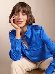 Baukjen Blue Carolyn Recycled Cupro Shirt - Image 1 of 4
