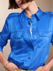 Baukjen Blue Carolyn Recycled Cupro Shirt - Image 4 of 4