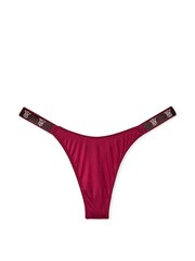 Victoria's Secret Campari Red Thong Shine Strap Knickers - Image 3 of 3