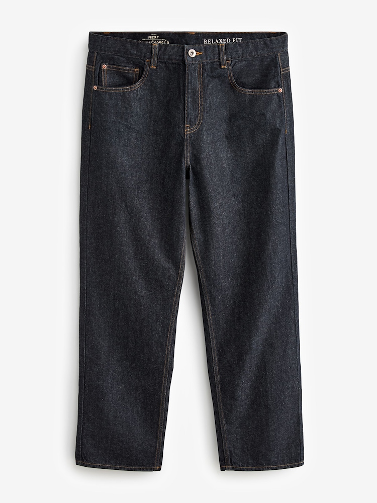Bleu foncé - Coupe ample - Jean authentique 100% coton - Image 1 of 10