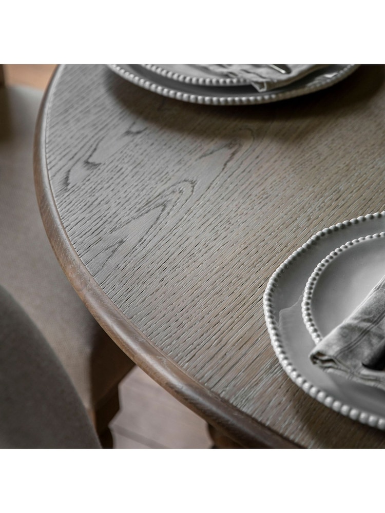 Gallery Home Natural Alston Round Extendable Dining Table - Image 2 of 9