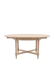 Gallery Home Natural Alston Round Extendable Dining Table - Image 7 of 9