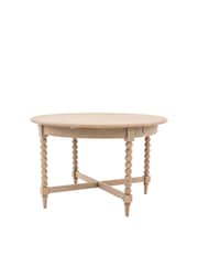 Gallery Home Natural Alston Round Extendable Dining Table - Image 8 of 9
