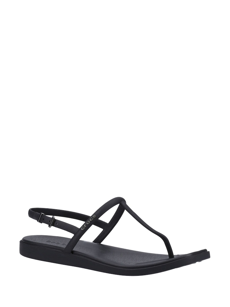 Crocs Black Miami Thong Flip Flops - Image 1 of 4