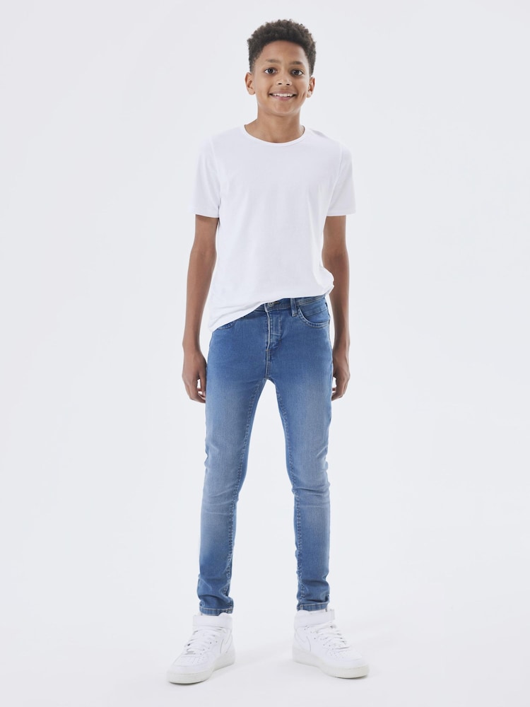 Name It Mid Blue Boys Slim Fit Jeans - Image 1 of 1