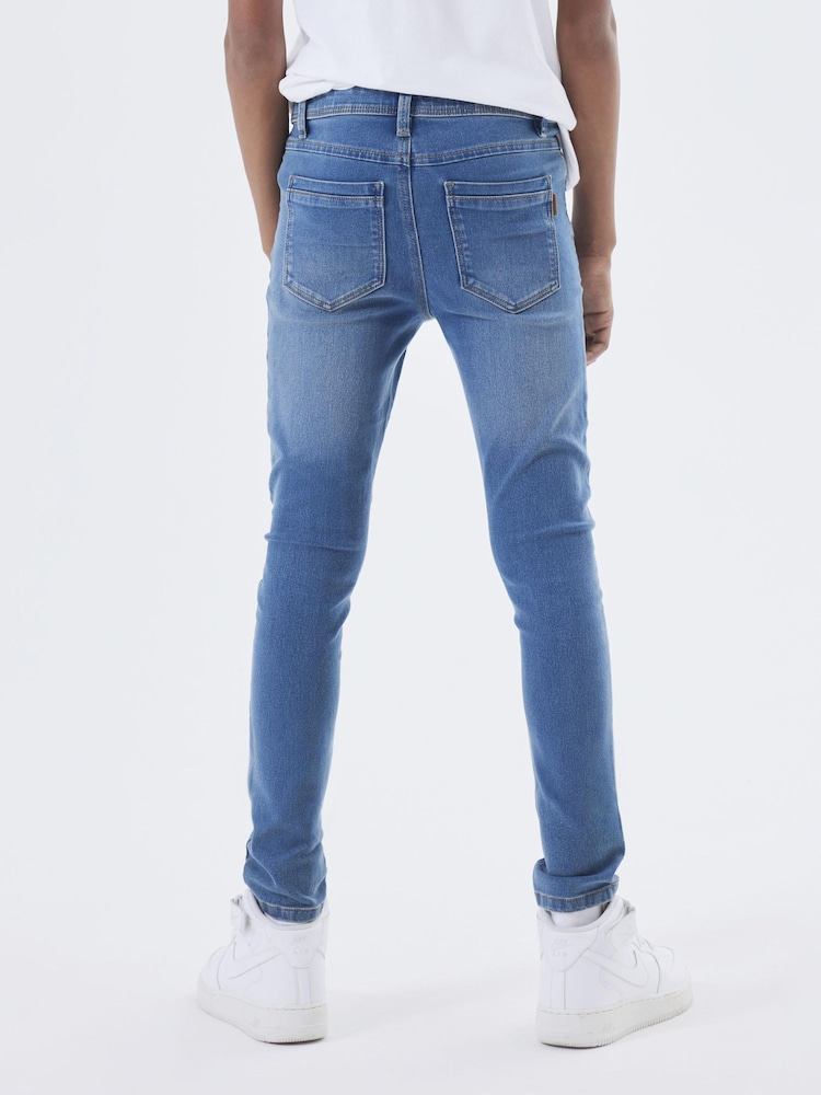 Name It Mid Blue Boys Slim Fit Jeans - Image 2 of 5
