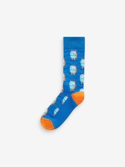 Bright Monsters Fun Pattern Socks 8 Pack - Image 4 of 10