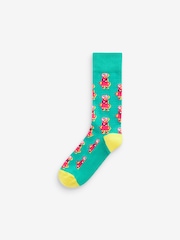 Bright Monsters Fun Pattern Socks 8 Pack - Image 5 of 10