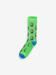 Bright Monsters Fun Pattern Socks 8 Pack - Image 9 of 10