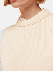 Whistles Indie Rib Detail Cream Tank - Image 4 of 5