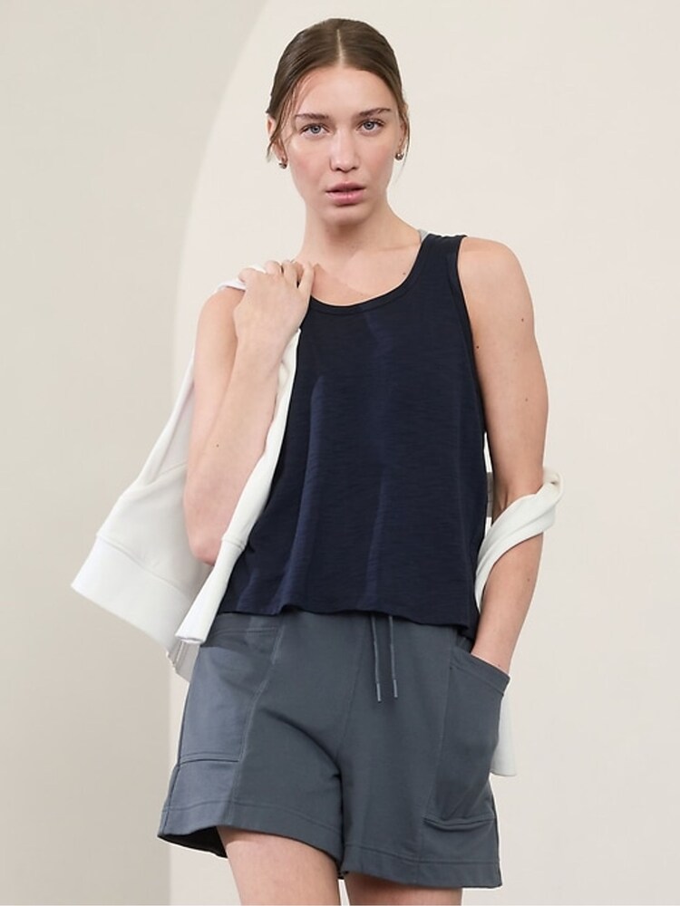 Athleta Navy Blue Essential Tank Top - Image 1 of 1 Athleta Navy Blue Essential Tank Top - Image 1 of 1