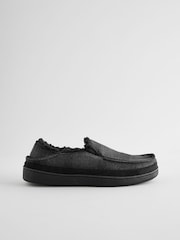 Black Checked Slippers - Image 1 of 5