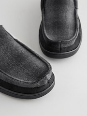 Black Checked Slippers - Image 4 of 5