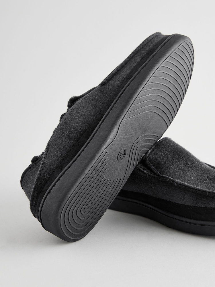 Black Checked Slippers - Image 5 of 5