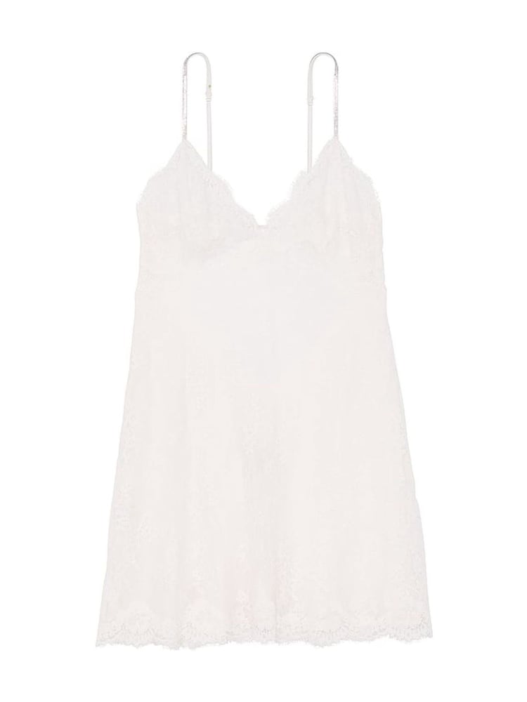 Victoria's Secret Coconut White Twinkle Shine Strap Lace Slip Dress - Image 3 of 3