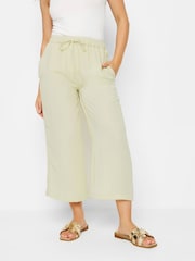 PixieGirl Petite Natural Utility Wide Leg Cropped Trousers - Image 2 of 5