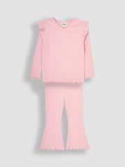 JoJo Maman Bébé Wrap Rib Top & Leggings Set - Изображение 1 из 4