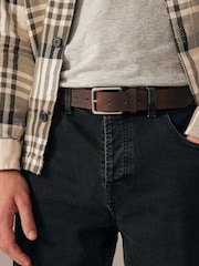 Brown Burnished Leather Belt - Image 1 of 6