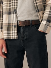 Brown Burnished Leather Belt - Image 2 of 6