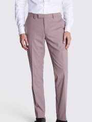 MOSS Dusty Purple Slim Fit Flannel Trousers - Image 1 of 3