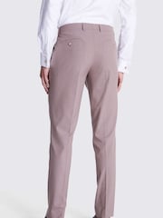 MOSS Dusty Purple Slim Fit Flannel Trousers - Image 2 of 3