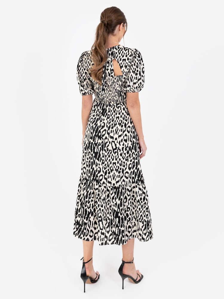 Lovedrobe Wrap Front Puff Sleeve Midaxi Dress - Image 2 of 5