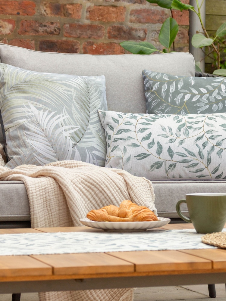 Evans Lichfield Green Palma Botanical Outdoor Cushion - Image 5 of 5 Evans Lichfield Green Palma Botanical Outdoor Cushion - Image 5 of 5
