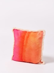Oliver Bonas Pink Solis Ombre Chenille Cushion Cover - Image 2 of 5