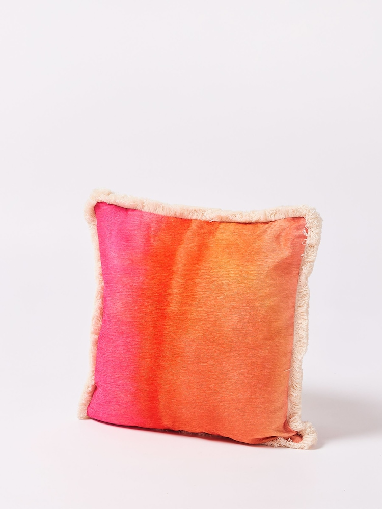 Oliver Bonas Pink Solis Ombre Chenille Cushion Cover - Image 2 of 5