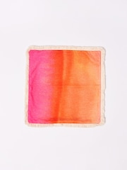 Oliver Bonas Pink Solis Ombre Chenille Cushion Cover - Image 4 of 5