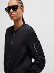 BOSS Black Drawcord Bomber Jacket - Image 5 of 6