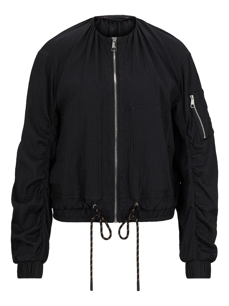 BOSS Black Drawcord Bomber Jacket - Image 6 of 6