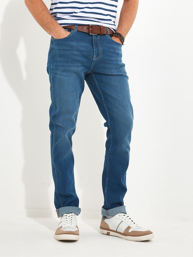 Joe Browns Blue Mid Wash Straight Leg Jeans - Image 2 of 5 Joe Browns Blue Mid Wash Straight Leg Jeans - Image 2 of 5